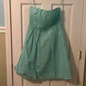 J Crew Mint Strapless Dress